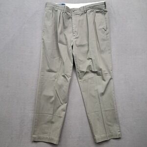 Polo Ralph Lauren Andrew Pant Mens 38x32 Classic Fit Pleated Chino Khaki